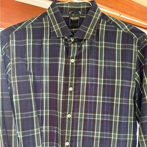 Todd Snyder Blue and Green Plaid Shirt